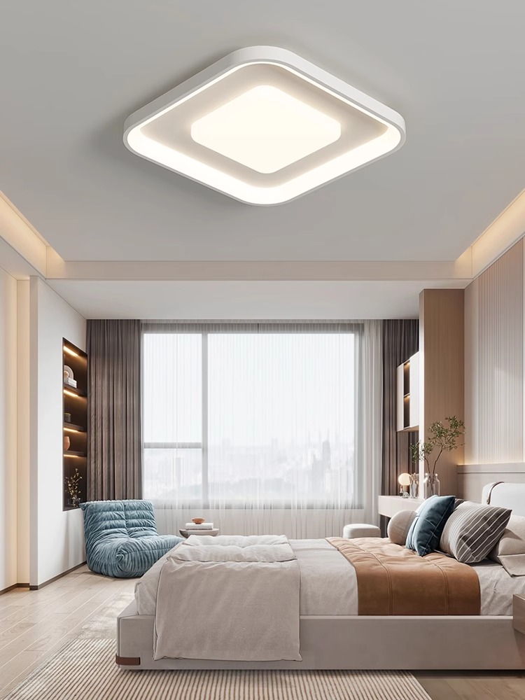 High Transparency Acrylic Square Ceiling Lamp, Even & Soft Light, Modern Nordic Style
