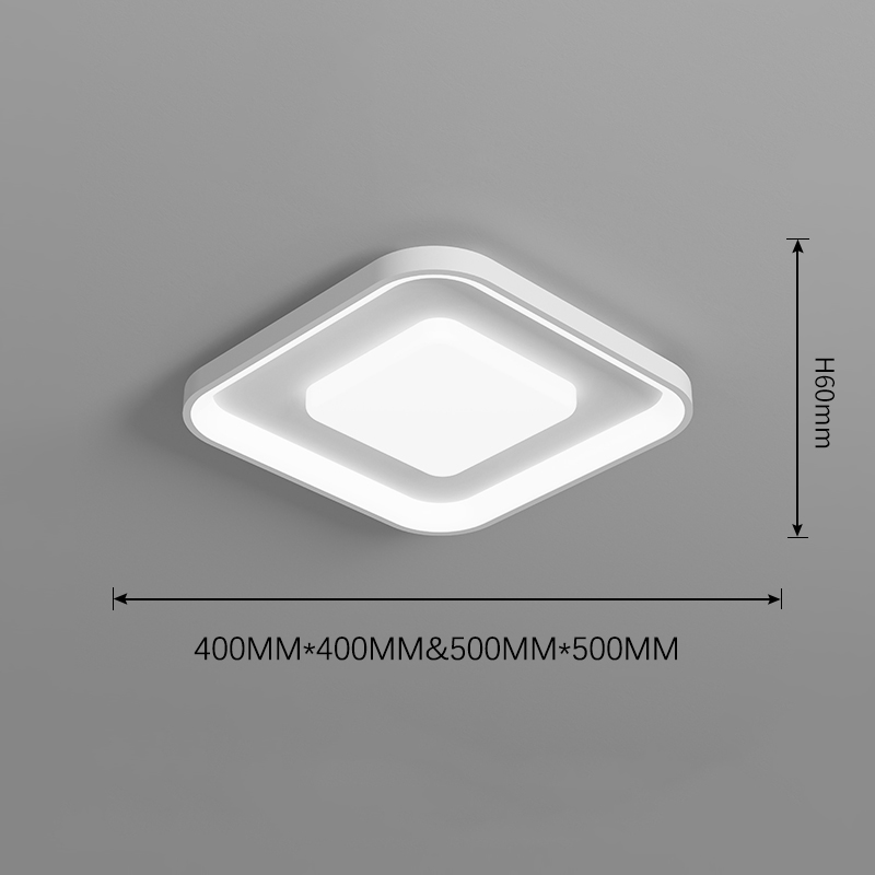 High Transparency Acrylic Square Ceiling Lamp, Even & Soft Light, Modern Nordic Style