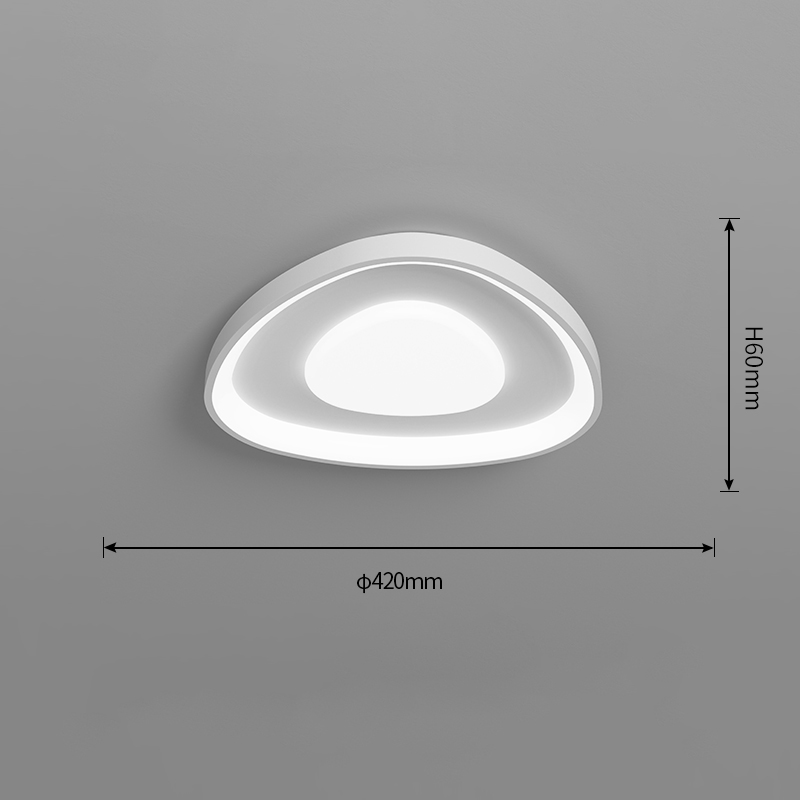 Pure White Acrylic Round Ceiling Light, Nordic Minimalist, Fits Various Decor Styles