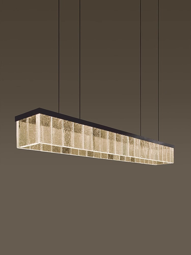 Thin Frame Linear Pendant with Matte Black Finish--TP-B9184