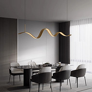Sleek Brushed Gold Pendant Lamp for Modern Dining Room---TP-B9138