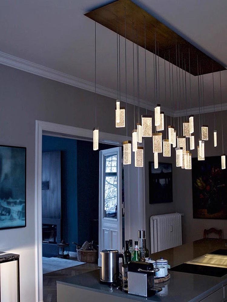 Thin Frame Linear Pendant with Matte Black Finish--TP-B9184