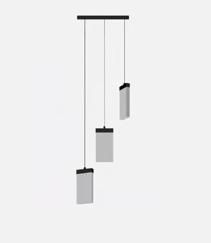 Thin Frame Linear Pendant with Matte Black Finish--TP-B9184