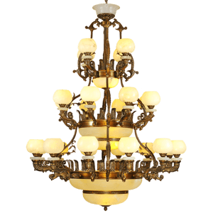 Hongrong Lighting,Copper European Spanish marble hotel restaurant chandelier lamp