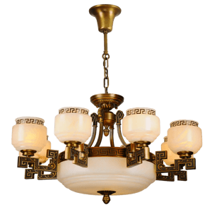 Hongrong Lighting,The new Chinese style luxury Spanish marble full copper lamp