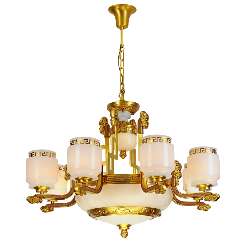 Hongrong Lighting,The new Chinese style luxury Spanish marble full copper lamp