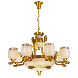 Hongrong Lighting,The new Chinese style luxury Spanish marble full copper lamp