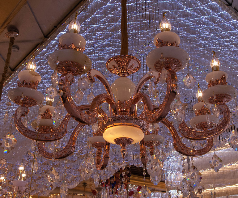 European-style,indoor,glass,crystal chandelier lamp