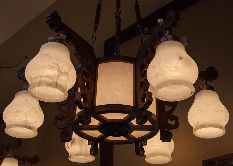 Chinese-style,indoor,glass,crystal chandelier lamp