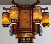 lumes Lighting,Archaize new Chinese chandelier, round solid wood double building