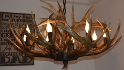 Meiqiuchulu Lighting,American retro bar, modern luxury atmosphere garden restaurant, antlers resin hanging lamps
