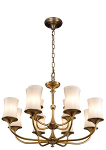 that year, lighting 2011 series of pure American copper chandelier, simple European style copper chandelier, study bedroom lights