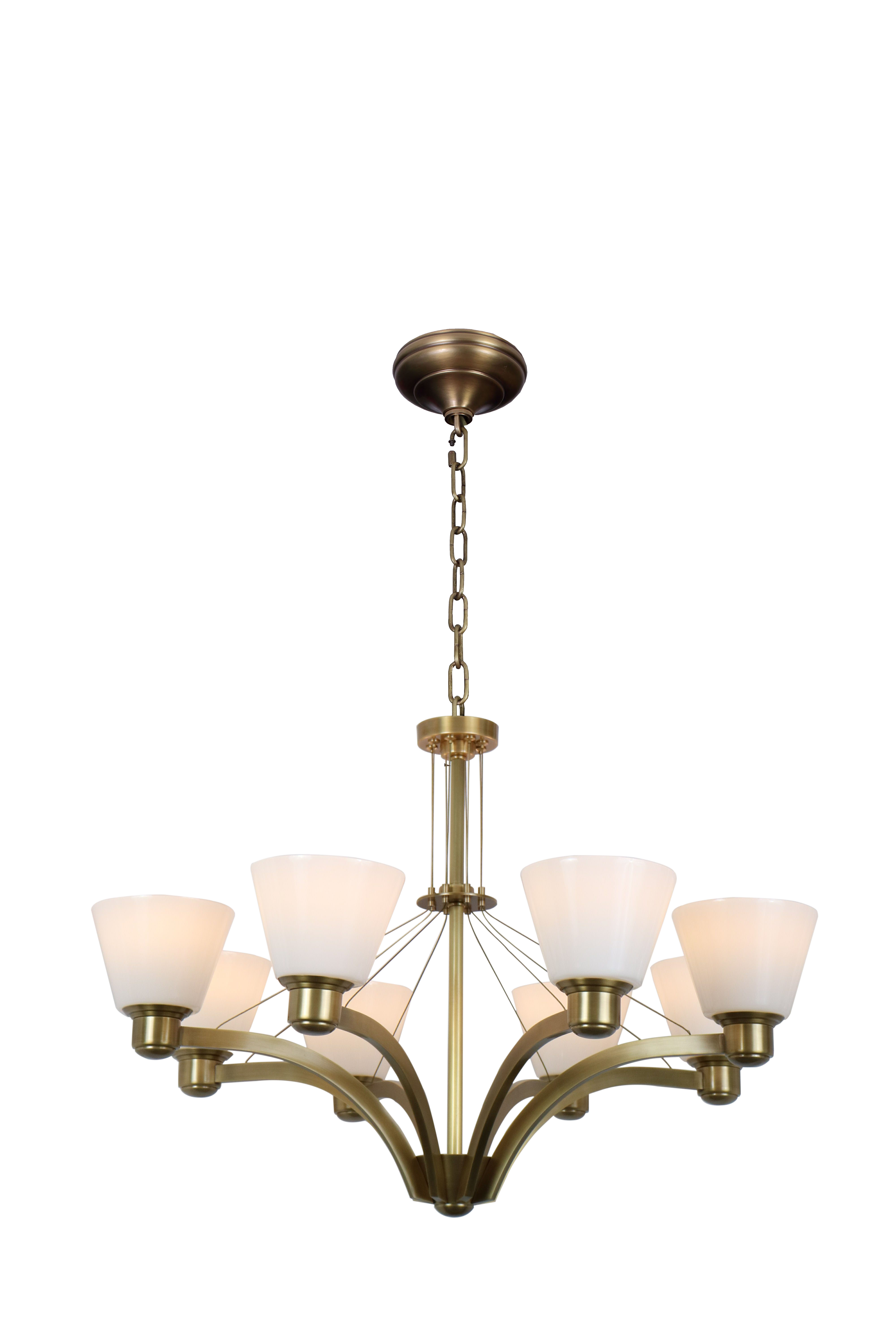 the year, lighting 2001 series, W820*H580mm new American style chandelier, all copper