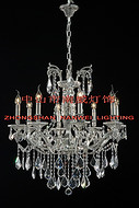 Brass lamp,European-style,chandelier,sliver,indoor,transparent,crystal,candle,Warm light