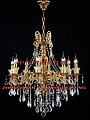 Brass lamp,European-style,Golden,indoor,transparent,crystal,candle,Warm light