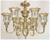 Nervd,modern interior 093906 gold-plated Glass Chandelier