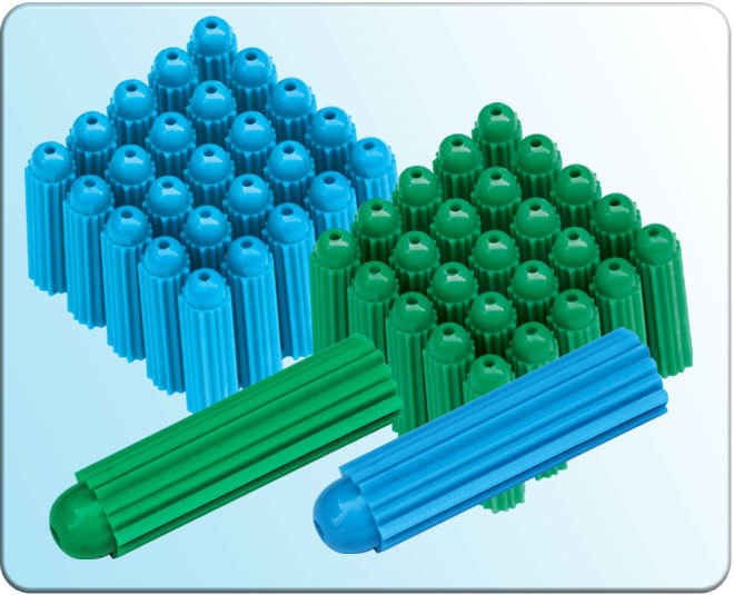 Green,Blue,Expanding rubber plug