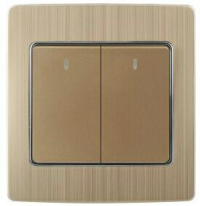 switch,simple,INDOOR,Golden,Wall,Aluminium alloy