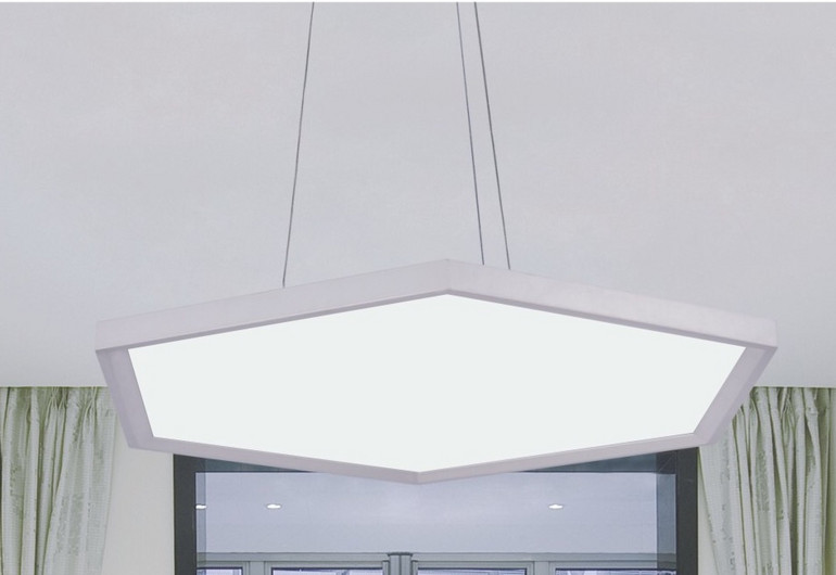 Office Hexagon Panel Light Chandelier