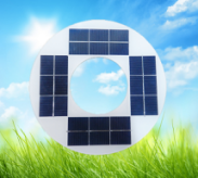 Polycrystalline,silicon,solar,power,panel,circular