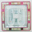 Kitchen Lamp,Square,Simple,Indoor,Transparent,Pink Edge