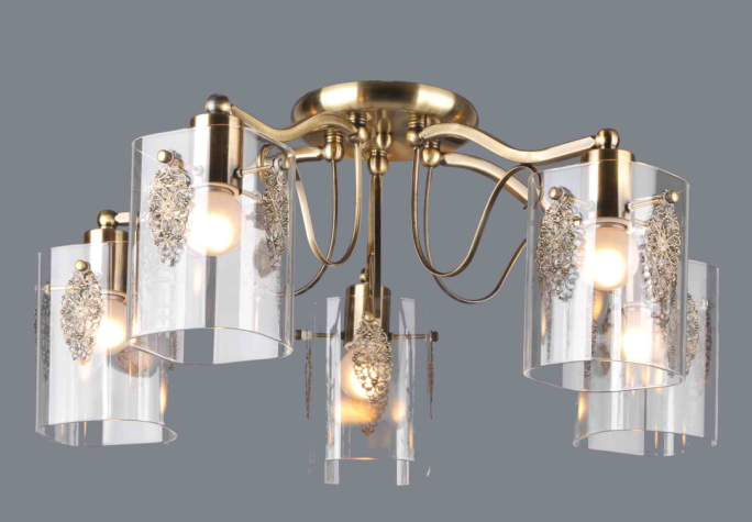 Chandelier,European-style,Glass,French gold,INDOOR