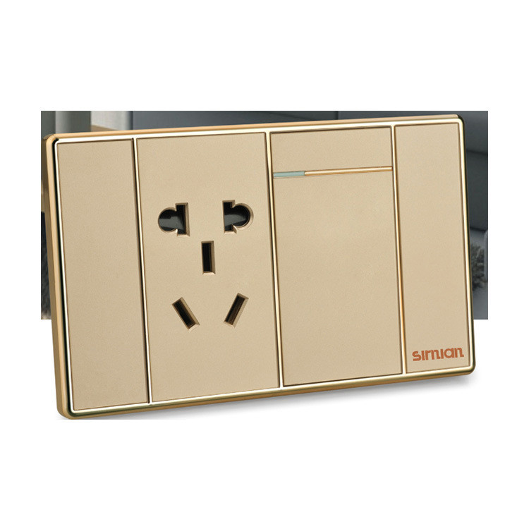 champagne gold,five hole,Socket,switch