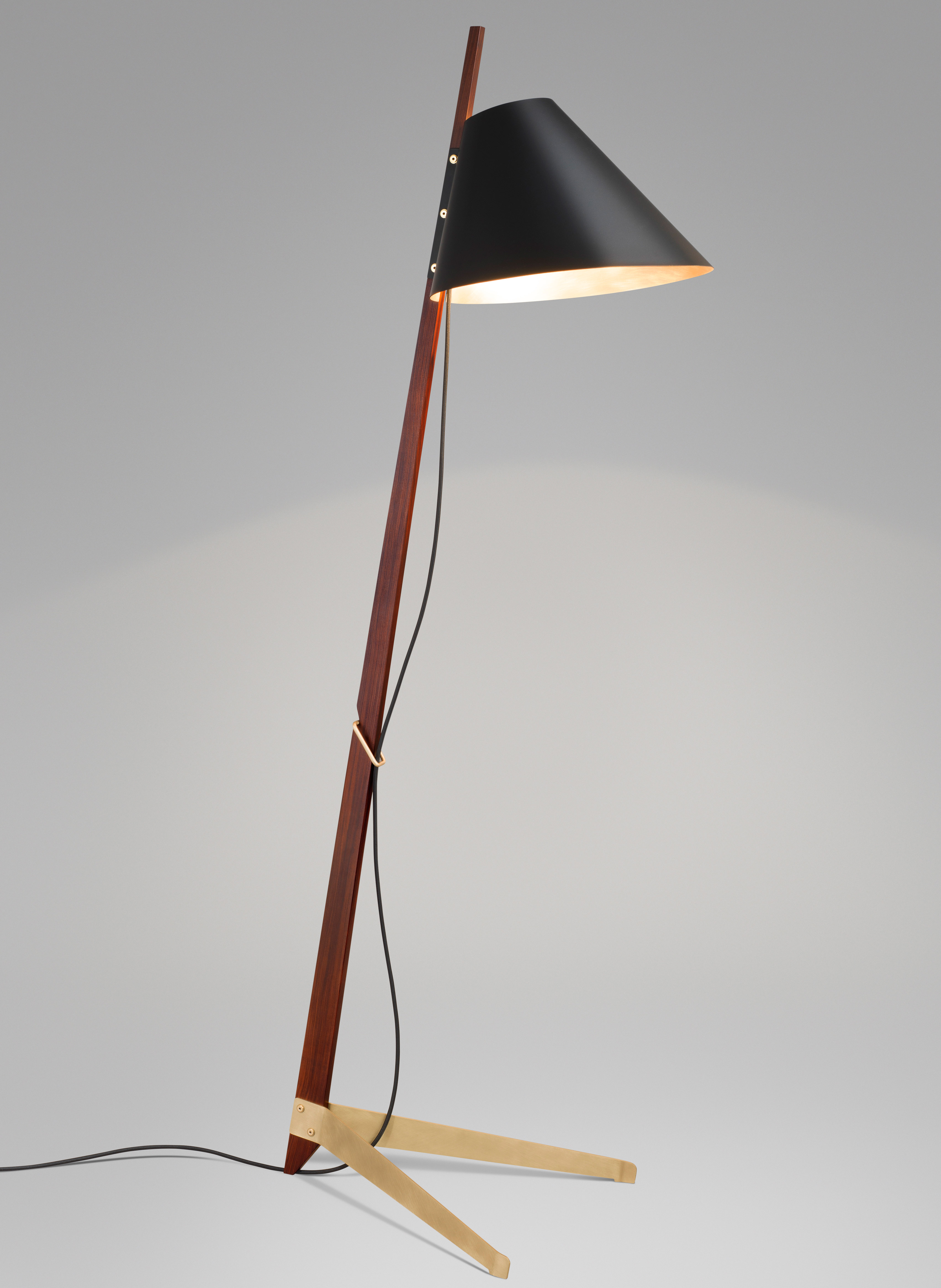 A Brass-Floor Lamp was Designed by Ilse Crawford