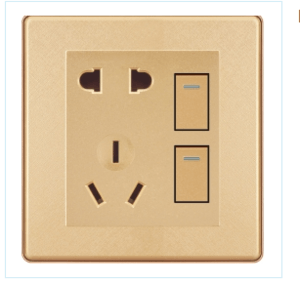 Socket,Electrical & Electronic Product,Five Holes,Double Controls,Woven Design