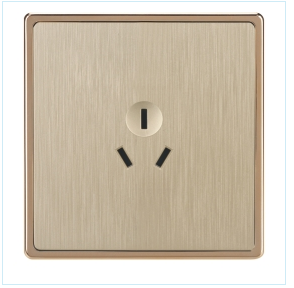 Socket,Electrical & Electronic Product,Three Holes,Wire Drawing,Gold Panel