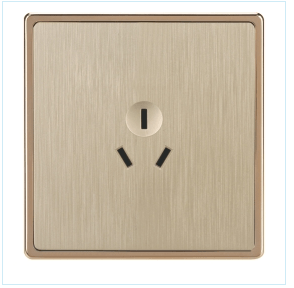 Socket,Electrical & Electronic Product,Three Holes,Wire Drawing,Gold Panel