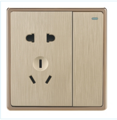 Socket,Electrical & Electronic Product,Five Holes,Single Control,Wire Drawing,Gold Panel