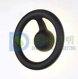 Wall Lamp,Decorative Lighting,LED Lighting,Circular Ring,Black Color