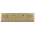 Socket,Electrical & Electronic Product,Five Holes,Double Controls,Champagne Gold