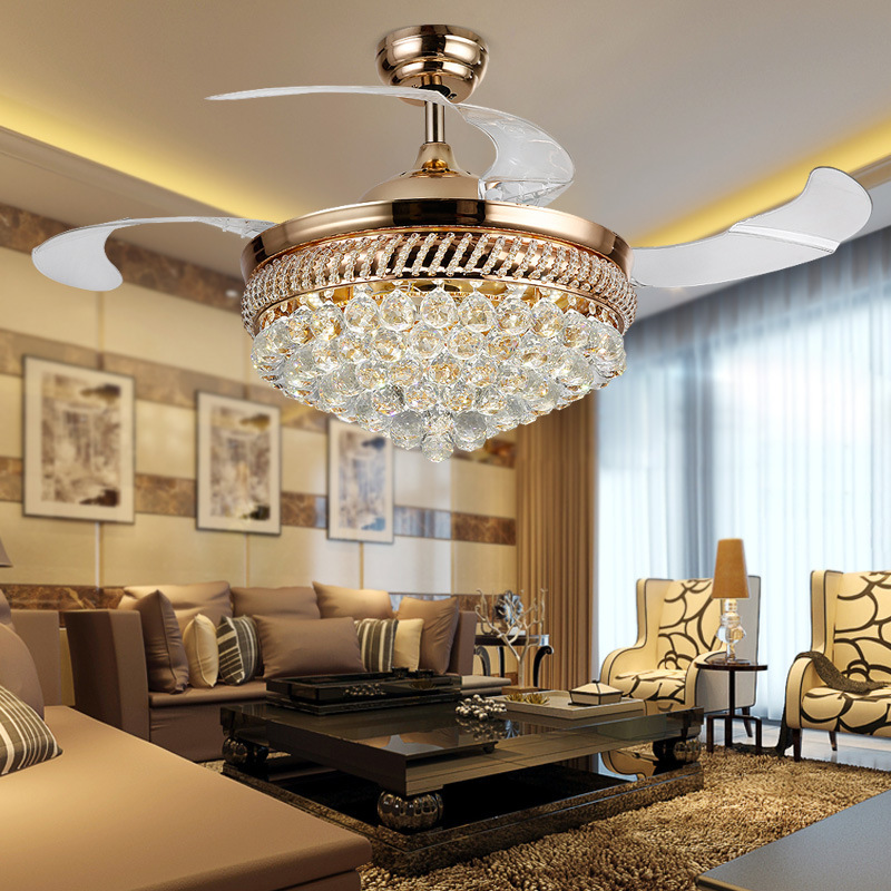 Chandelier,Decorative Lighting,Fan Lamp,Crystal,European-style