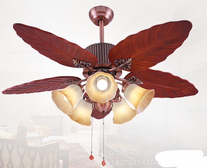 Fan Lamp,Decorative Lighting,Living Room,Wood Material,Classic,American-style