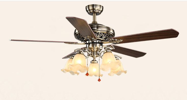 Fan Lamp,Decorative Lighting,Living Room,Wood Material,Classic,European-style