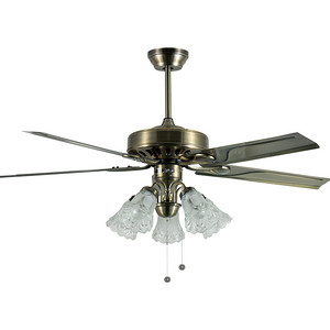 Fan Lamp,Decorative Lighting,Iron Leaf,Bronze,Grace,75W