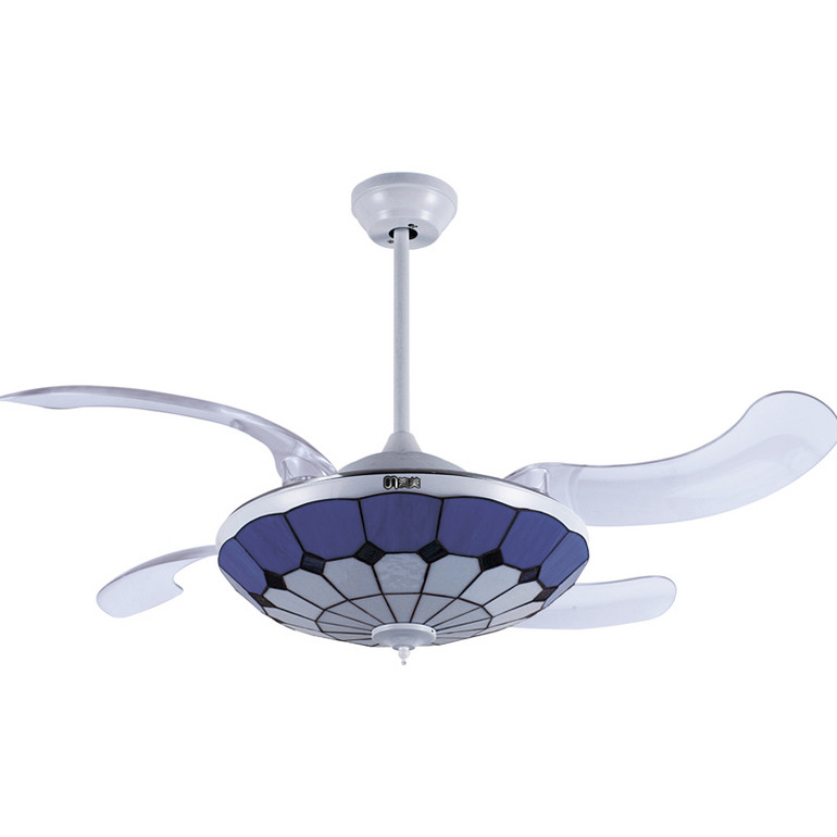 Fan Lamp,Decorative Lighting,Acrylic,Transparent Blade,Grace,American-style,70W