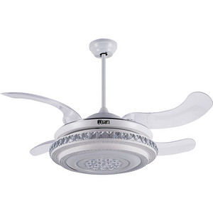 Fan Lamp,Decorative Lighting,Acrylic,transparent blade,White,70W