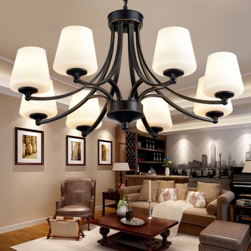 Chandelier,Decorative Lighting,Living Room,Iron,Modern,Simple,American-style,1552-3