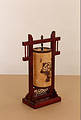 Plumes Lighting,Modern simple classical wooden art carved Chinese table lamp