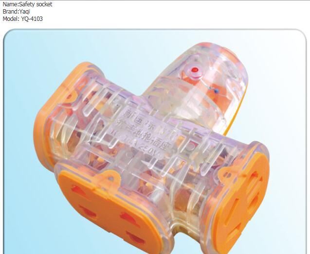 Transparent,Safety socket,orange,indoor