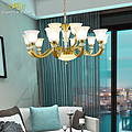 Chandelier,Decorative Lighting,European-style,sitting room,Brass Lamp,2105-8