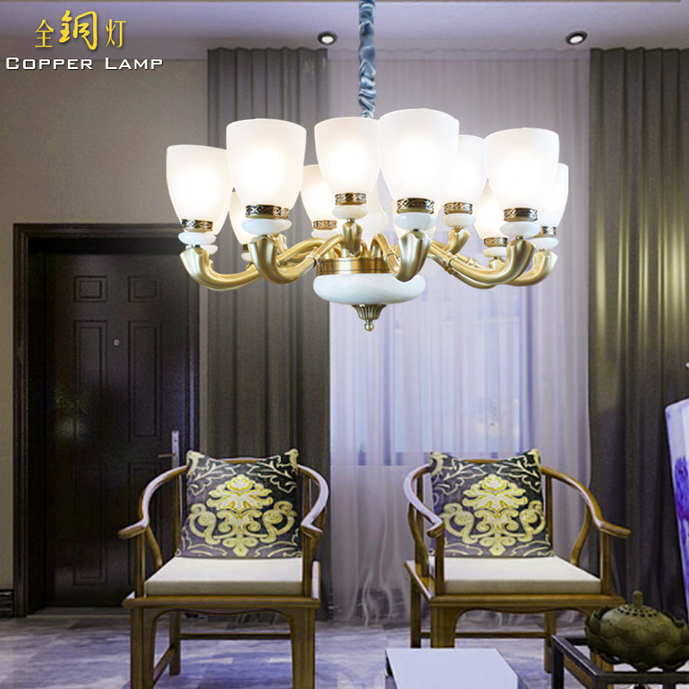 Chandelier,Decorative Lighting,European-style,sitting room,Brass Lamp,2102-8