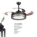 Wind, European style living room, black circle, led remote control fan lamp