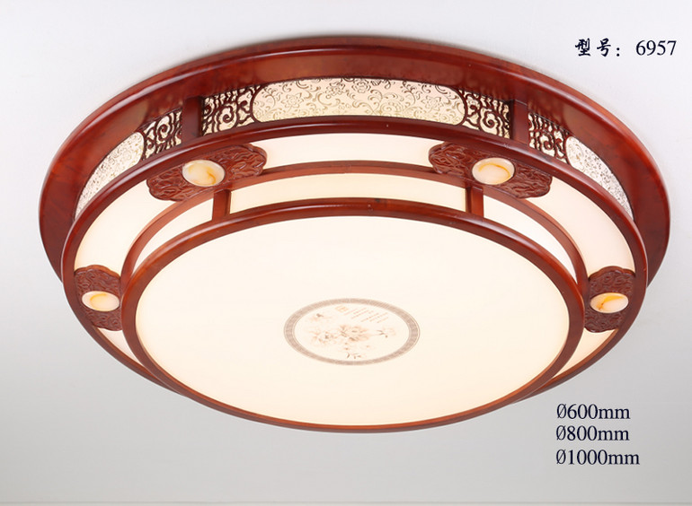 Ceiling Lamp,Household Lighting,Woodwork,Circular, Chinese-style,6957