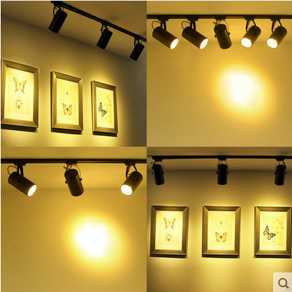 Rixuan led track lights, slides, spotlights, clothing stores, Ming installed 3w5w7w12w18w tile wall lamp, guide rail lamp