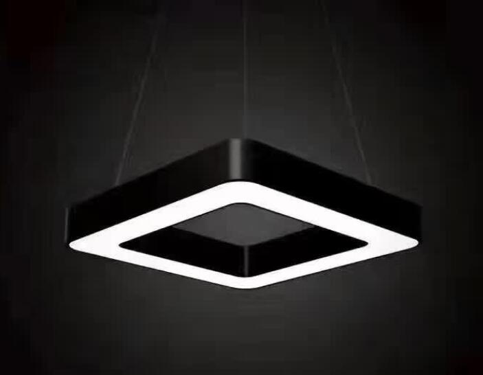 Square,White,Simple,Black,Chandelier