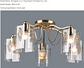 Chandelier,European-style,Glass,French gold,INDOOR